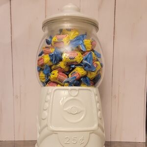 White Ceramic Gumball Machine Candy Dispenser